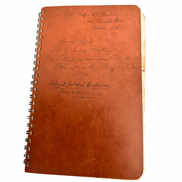1938 In Depth Work Log Book of Episcopal Reverend and Youth Leader Arthur O. Phinney on Running Youth Programs, Church Recruitment and More