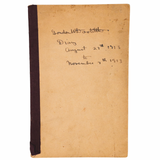 1913 Diary of a Lovestruck, Flawed University of Toronto Student, Son of Prominent Canadian, Dr. Perry Ernest Doolittle