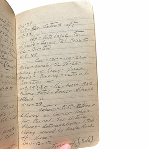 1939 Manuscript Work Log of a Seasoned Electrician and Lineman Working in California