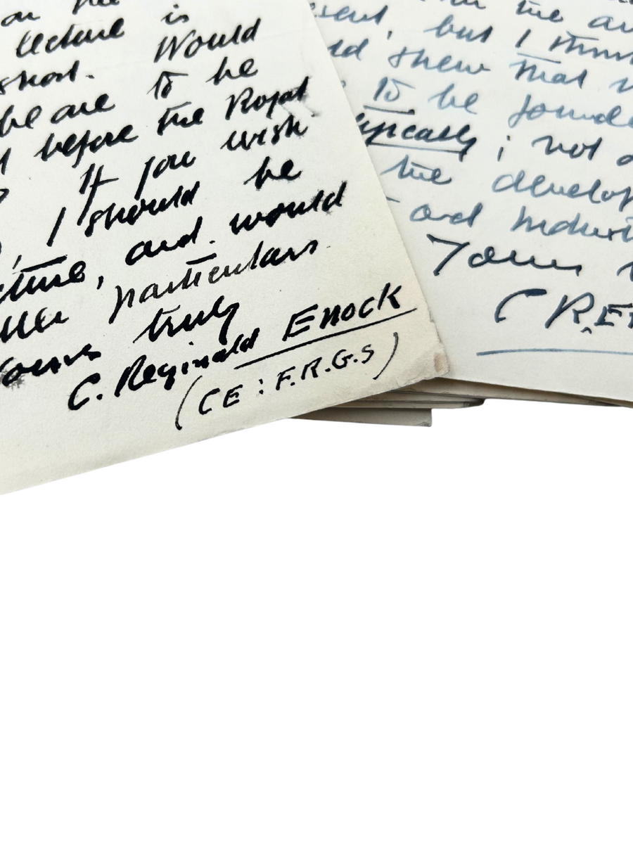 Letters of Social Scientist C.R. Enock to Leaders of the Royal Society ...