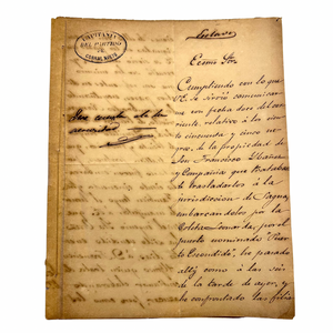 1865 Manuscript African Slave Ship Inspection Report of Missing Slaves for the Ship Leonor After Landing in Cuba
