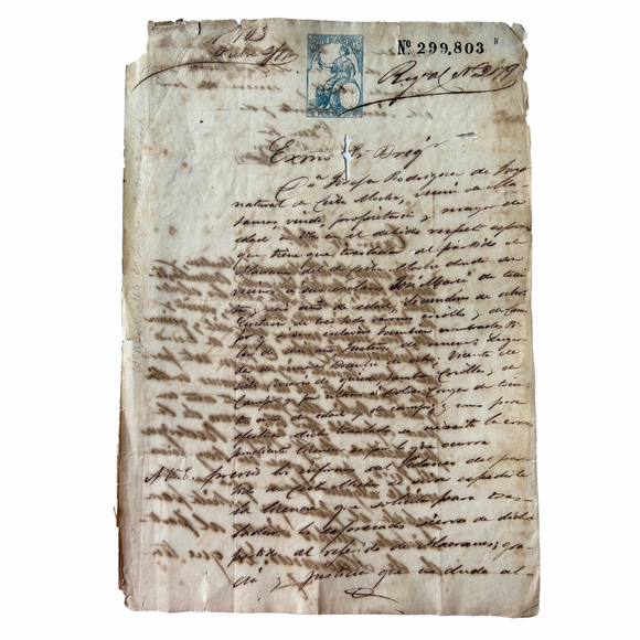 1872 Cuban Manuscript Document Regarding the Transfer and Receipt of African Child Slaves