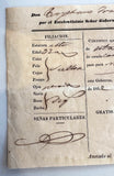 1852 Matanzas Early Cuban Internal Passport (Colonial Travel Permit) for Tailor Alejandro Eliseo Santana, Signed by Cayetano Fornell