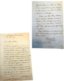 c.1863–1867 Aimé Giron Literary Correspondence With Praise for Le Sabot de Noël and a Report Rushed to the Le Puy Press