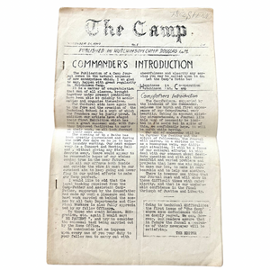 1940 Remarkable First Edition of World War 2 Original Hutchinson Internment Artist’s Camp (P Camp) “The Camp” Newsletter
