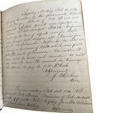 1873-1875 Manuscript Minute Book and Constitution of an Illinois Silver Cornet Band With Details of Finances, Performances, By-Laws, Local Events and More