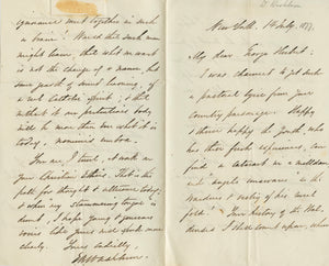 c1877 Detailed and Gossipy Manuscript Letter by Well-Known Hymn Writer and Professor, Edward Abiel Washburn