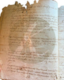 1737 Extensive Norman Seigneurial Court Manuscript Reclaiming and Inventorying 158 Properties for Unpaid Feudal Rents and Duties