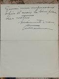 1935 Holograph Letter In French from Quebec Premier Louis-Alexandre Taschereau