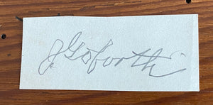 Undated Late Signature of Celebrated Author and Missionary in China Jonathan Goforth