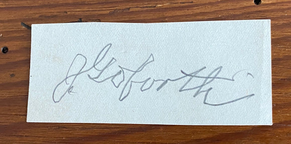 Undated Late Signature of Celebrated Author and Missionary in China Jonathan Goforth