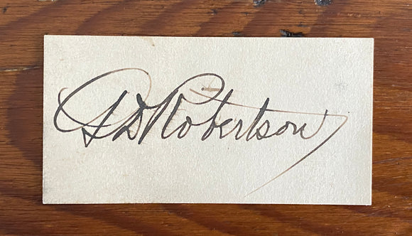 Undated Signature of Canadian Senator Gideon Decker Robertson