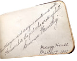 1880s Toronto Autograph Album of Catherine (Kitty) Scott with Four Signatures of the Brantford Cockshutt Family, Future Lieutenant-Governor, Morvyn House and Scottish Immigrants