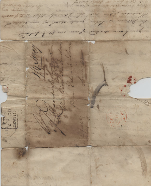 1842 Beautiful Naturally Aged Handwritten Family Letters