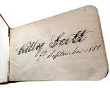 1880s Toronto Autograph Album of Catherine (Kitty) Scott with Four Signatures of the Brantford Cockshutt Family, Future Lieutenant-Governor, Morvyn House and Scottish Immigrants