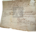 1734 German Jewish History: Original Manuscript Loan Agreement with a Jewish Moneylender, Secured by Land