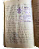 1929 - 1936 EXTREMELY DETAILED HANDWRITTEN MANUSCRIPT JOURNAL OF A BUSY AUSTRIAN ALPINE MOUNTAIN CLIMBER - HUNDREDS OF CANCELLATION STAMPS