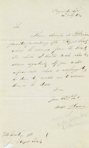 1831 Letter to Royal Society from Radical Member of Parliament Dr. Joseph Hume