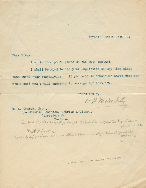 1894 Letter from the 