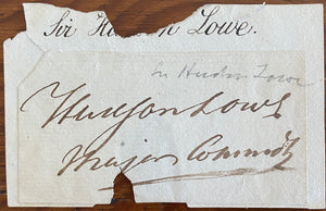 c. 18th-19th Century, Signature of St. Helena Governor Sir Hudson Lowe