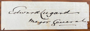 19th Century Cut Signature of Decorated British Army Officer and Adjutant-General in India Sir Edward Lugard