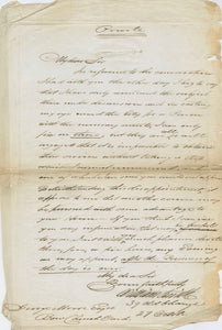 1845 Manuscript Letters Between Lace Merchant and Philanthropist, George Moore, and William Smith, on Business Matters