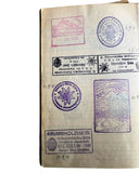 1929 - 1936 EXTREMELY DETAILED HANDWRITTEN MANUSCRIPT JOURNAL OF A BUSY AUSTRIAN ALPINE MOUNTAIN CLIMBER - HUNDREDS OF CANCELLATION STAMPS