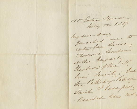 1859 Manuscript Letter Written and Signed by Edward Law, 1st Earl of Ellenborough
