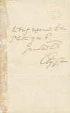 1869 Manuscript Letter About a Social Engagement by George John Douglas, 8th Duke of Argyll