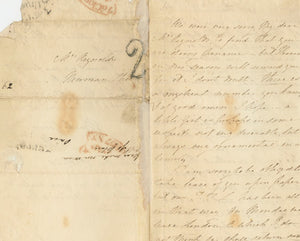 1835 Chatty Manuscript Letter by Harriet Lee, British Playwright and Author of the Canterbury Tales