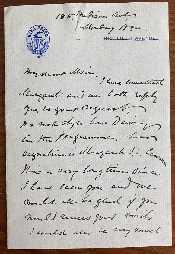 Late 19th Century Personal Correspondence of Sir Roderick William Cameron From His New Address on Madison Avenue, Future Site of the Cameron Building