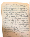1884 ORIGINAL MANUSCRIPT DIARY HAND WRITTEN BY A VERY POLITICAL RHODE ISLAND MACHINIST, MERCHANT, OYSTERMAN AND BASS HORN PLAYER IN THE TOWN BAND