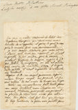 1821 Letter from Madame de Castéras, Lady in Waiting to Marie-Thérèse Charlotte de France, the Duchesse d'Angoulême