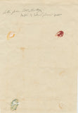 1821 Letter from Madame de Castéras, Lady in Waiting to Marie-Thérèse Charlotte de France, the Duchesse d'Angoulême