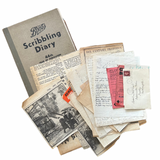 1940 Remarkable Scrapbook Diary of British Woman Observing the Early Days of World War 2 (WWII) and Recounting the Blitz Bombing
