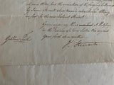 1823 Manuscript Legal Documents Relating to Well-Known Nova Scotia Historical Figures James Stewart and Gen. James Kempt