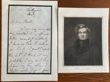 C.1830 Personal Letter and Portrait from “The Genialist Radical” Politician and Writer Chas Buller to French Musician Auguste Morel