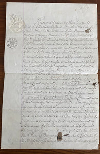 1868 Canadian Legal Manuscript Power of Attorney Document Signed by New Brunswick Politician William B. Kinnear and Widow of Henry Bowyer Smith