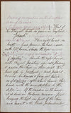 1878 Confidential Letter Detailing the Specific Words and Actions for the Recognition of Members in the Templar Order of Canada
