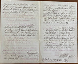 1878 Confidential Letter Detailing the Specific Words and Actions for the Recognition of Members in the Templar Order of Canada