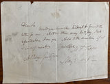 1846 Letter from Martin Farquhar Tupper to Mr. Putman With Accompanying Picture and Poem