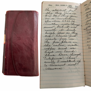 1915 Detailed Diary and Travelogue of a Vermont Newlywed on Her Second Marriage