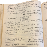 1978-1989 Original Archive of Folios Packed with the Diary Entries, Original Art, and Business Plans of a Troubled California, Arizona and Alaska-Based Tattoo Artist