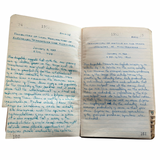 1940s - 1950s ORIGINAL MANUSCRIPT BOOK OF A GLOBAL MINING ENGINEER NO STRANGER TO THE BELGIAN CONGO OR THE MINES OF CHILE