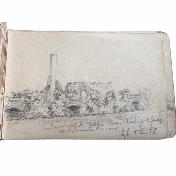 1898-1913 Sketch Book of Stunning Pencil Drawings by an Award-Winning Artist Who Trained in New York but Made a Name for Herself in Paris, Texas