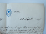 1898 Rare Letters About the Fate of a Hamilton Ontario Asylum Patient