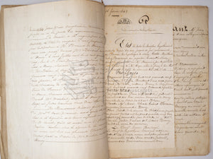 1857 Legal Contract for Sale Drawn by Master Pierre Vergne