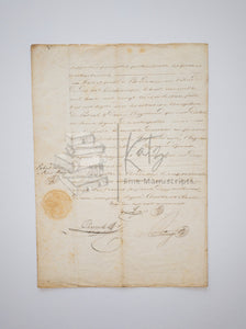 1823 French Property Disbursement Manuscript Relating to the Raymond Family