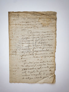 French Revolutionary Legal Manuscript Regarding a Large Sum of Money