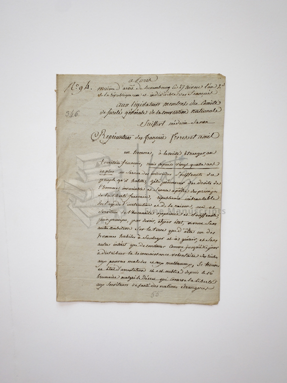 1793 Reference Letter for a Foreign-Trained Doctor Seeking Work in France